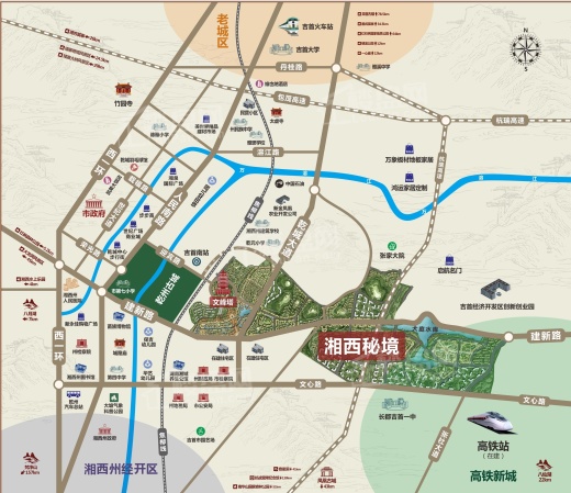 乾州古城·湘西秘境位置图