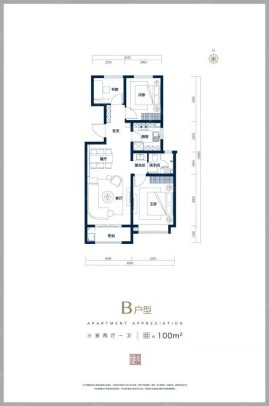 京澜誉府户型图100平米