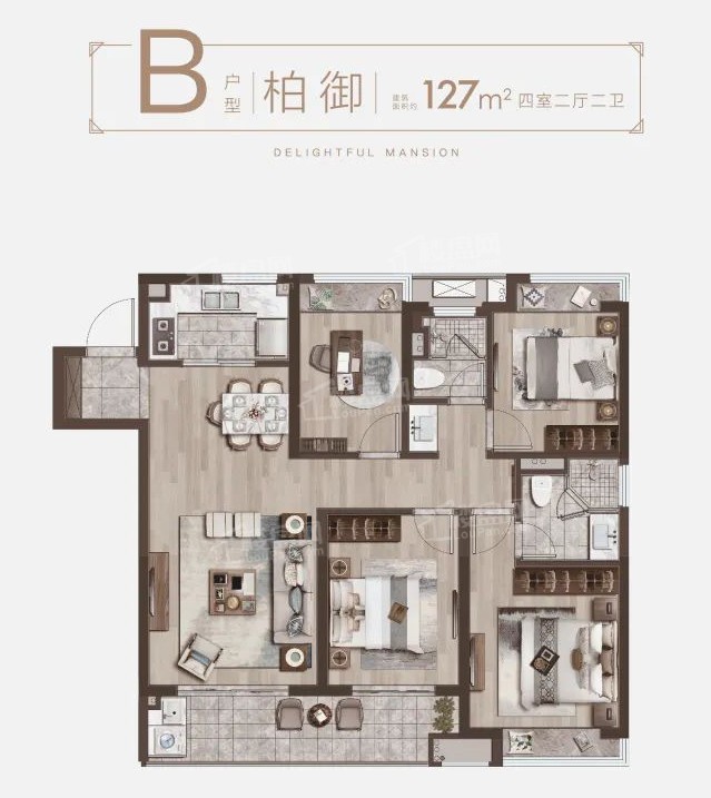 宋都柏悦府127平户型图