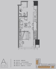 领寓A5（扬子江金茂悦）41㎡A户型