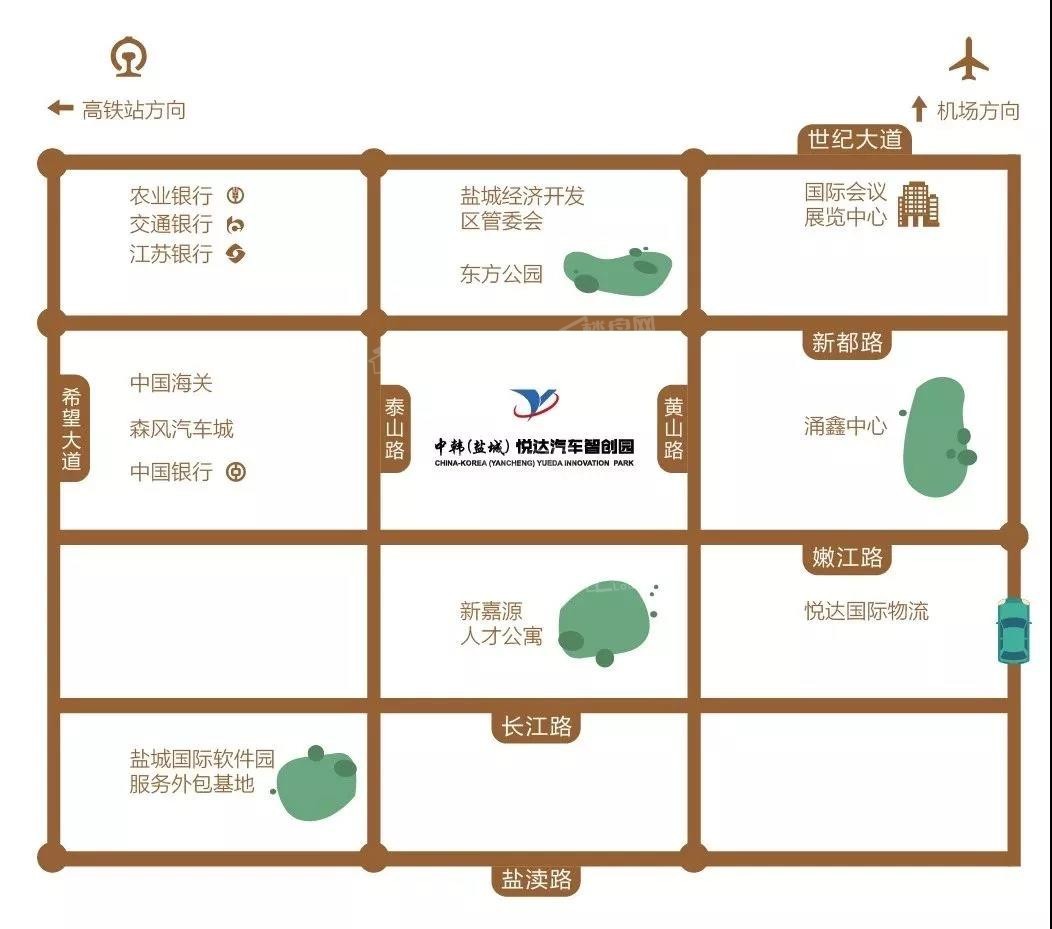 中韩（盐城）悦达汽车科创园位置图