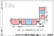 A栋一层户型 开间 65㎡