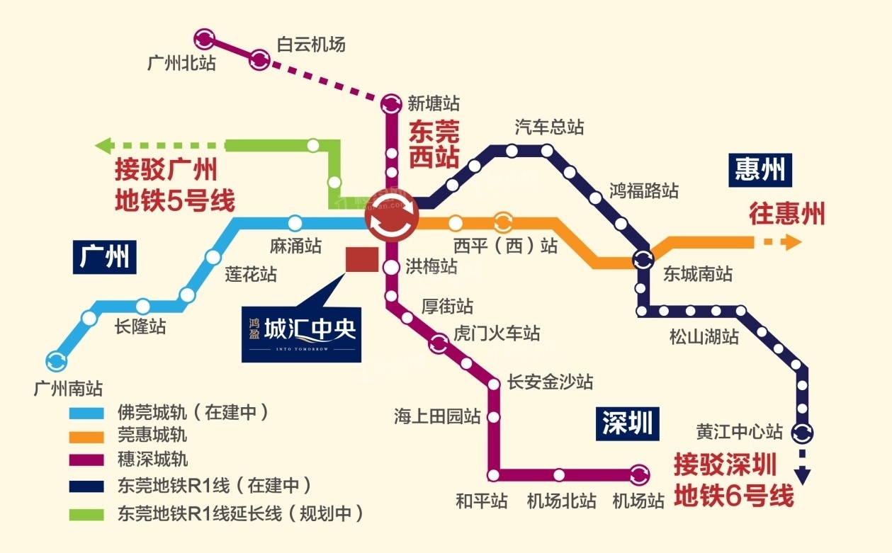 鸿盈城汇中央位置图