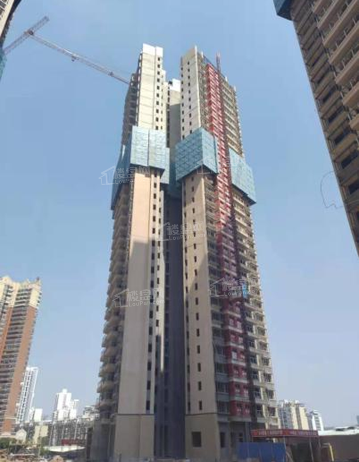 龙光玖誉城珺城8#楼开始落架（摄于2021-6）