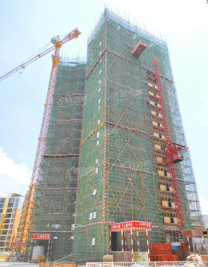 龙光玖誉城嘉城66#楼建设至19层（摄于2021-6）
