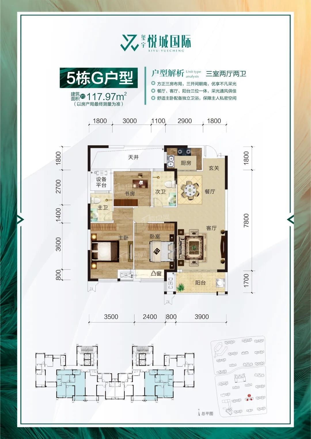 湘潭玺宇·悦城国际5室2厅4卫户型图-湘潭楼盘网