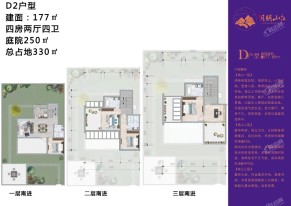 D2户型 4房2厅4卫 177㎡