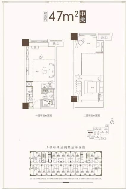 47平中挑户型 