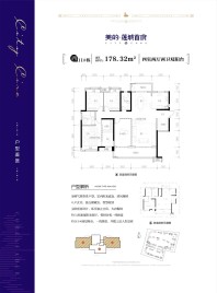 美的莲城首府178.32㎡户型图