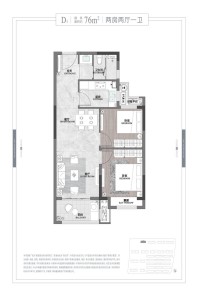 融信海月凤仪76㎡户型图