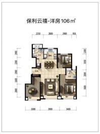 户型106平米