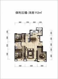 户型112平米