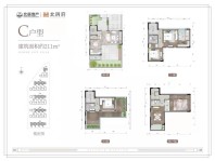 C户型4房3厅5卫211㎡