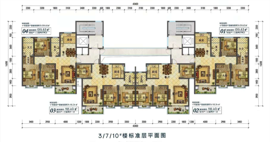 3/7/10号楼楼层平面图