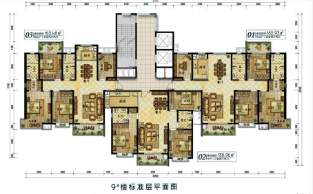 9号楼楼层平面图