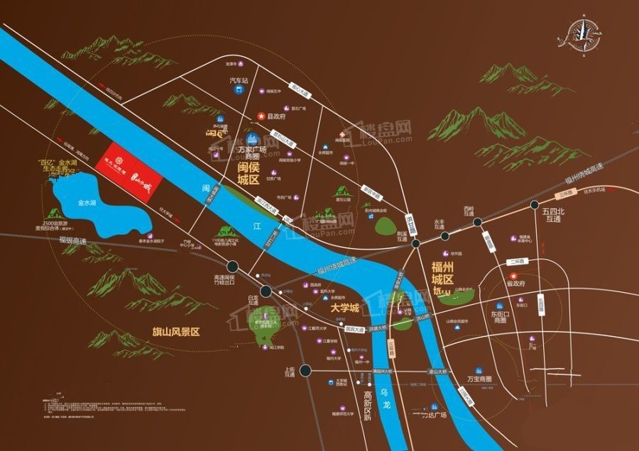 福州恒大山水城区位图