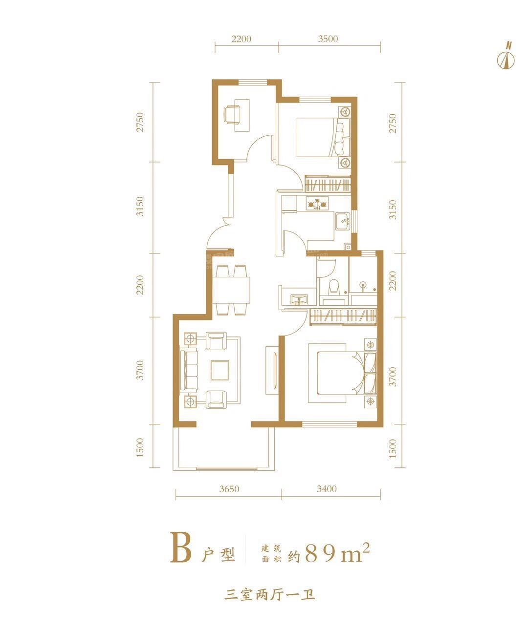 北京葛洲坝北京紫郡兰园4室2厅4卫户型图-北京楼盘网