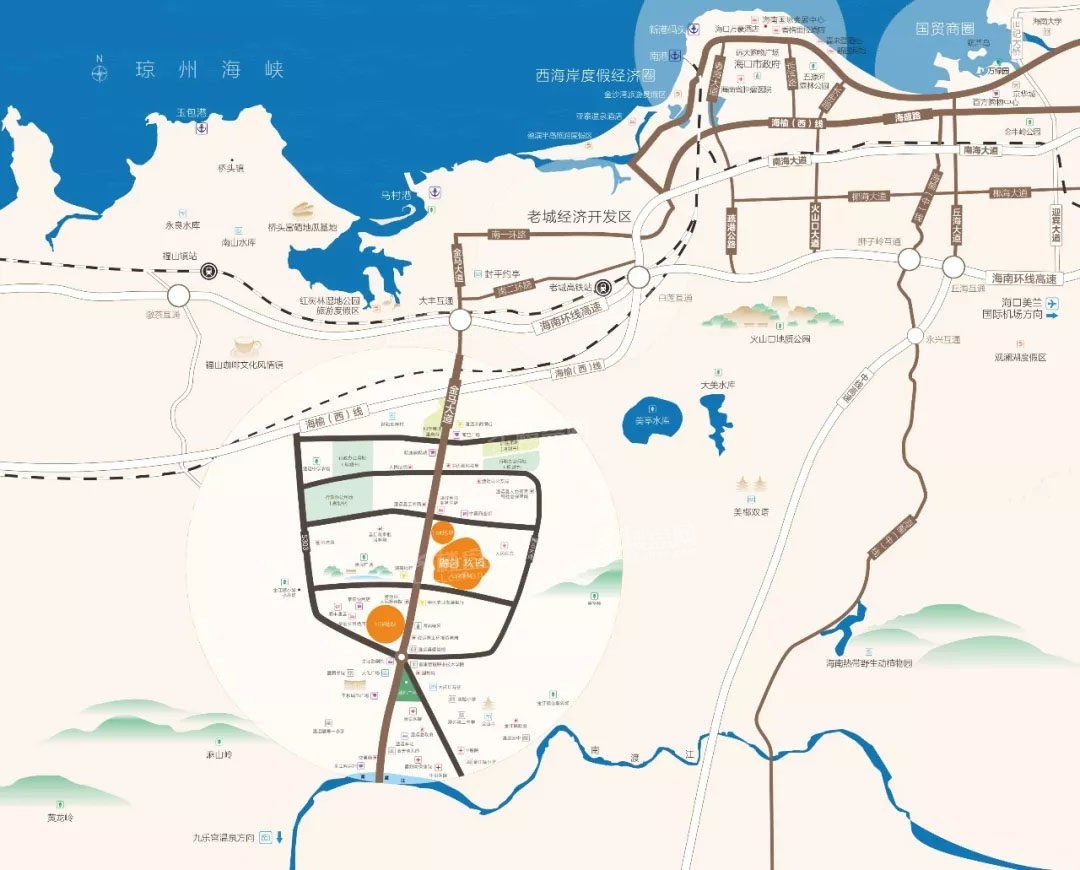 海南融创玖园位置图