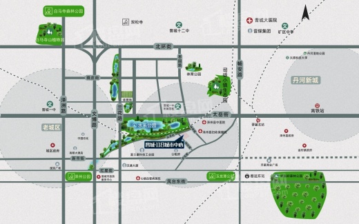 晋城·118城市中心位置图