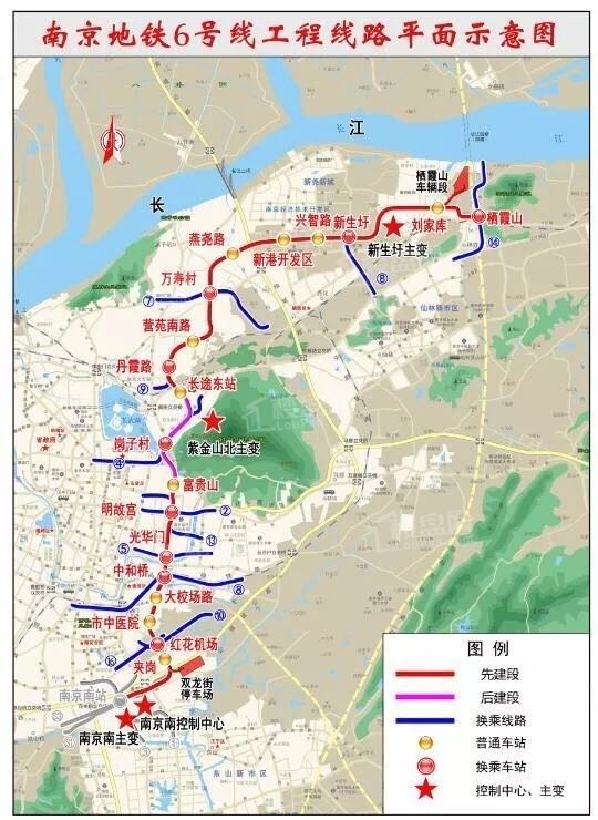 南京地铁6号线线路图