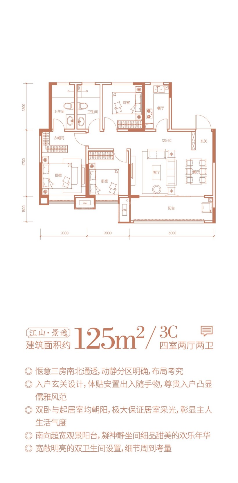 晋城江山美域1室2厅1卫户型图-晋城楼盘网