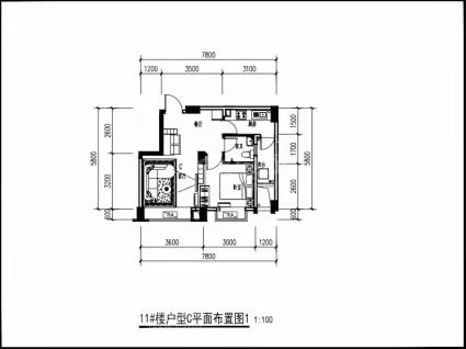 龙基传媒星城11#楼C1户型