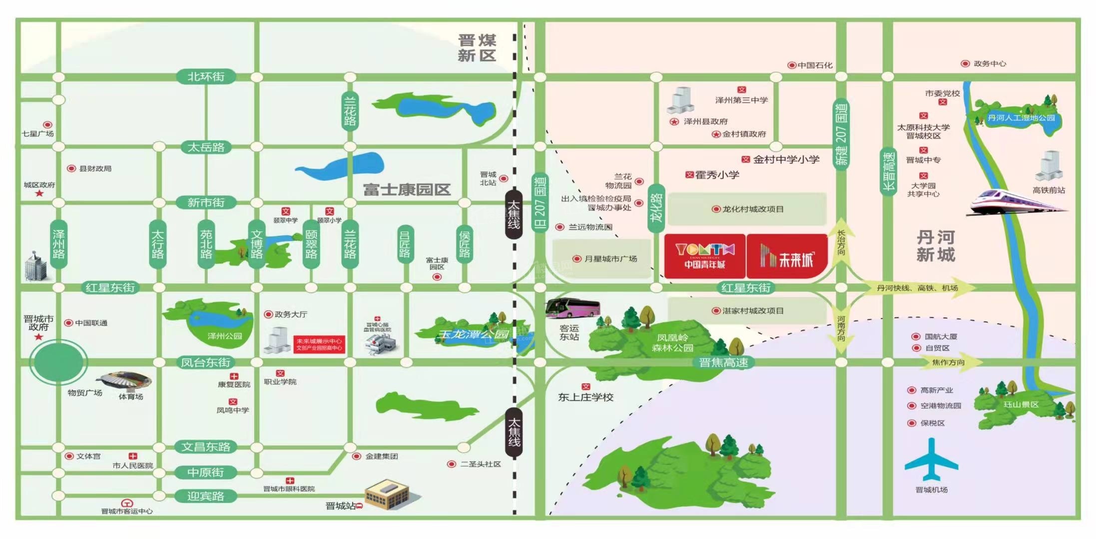 中国青年城·未来城位置图
