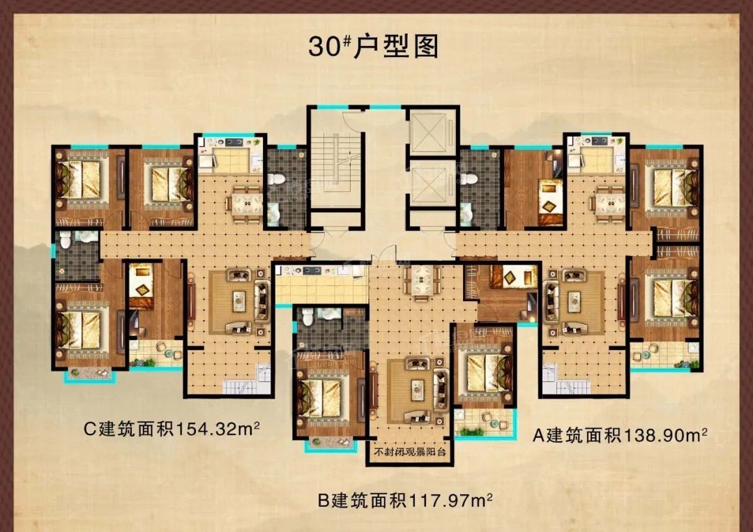 运城理想学府楼层平面图户型图-运城楼盘网