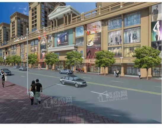 美伦河广场效果图