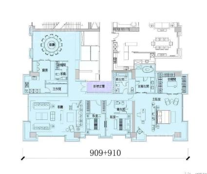 金舆东华户型图423平米（三室三厅四卫）