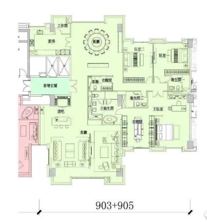 金舆东华户型图443平米（四室三厅四卫）