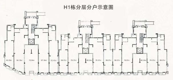 金浦御龙湾H1栋商铺户型图