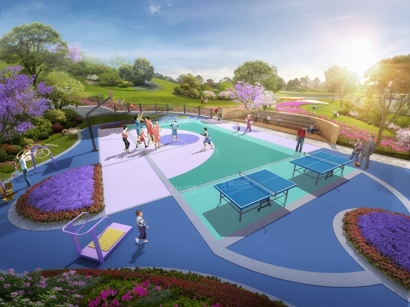 运动场所效果图