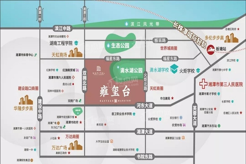 雍玺台位置交通图