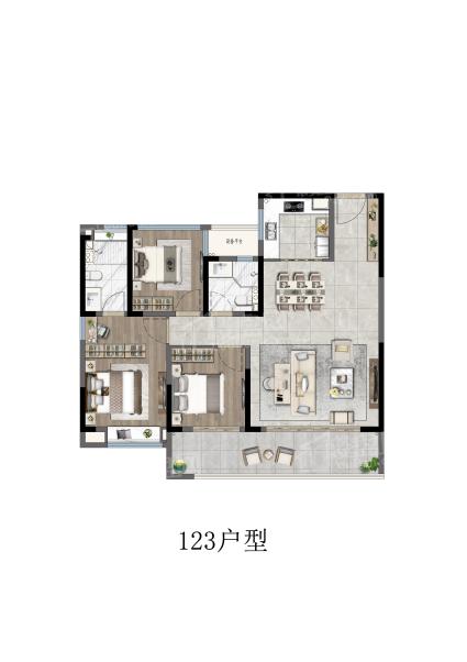 金通绿城春晓江南  123㎡