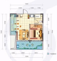 B1户型 建面约51.96-81.3㎡ 2室2厅1卫1厨jpg