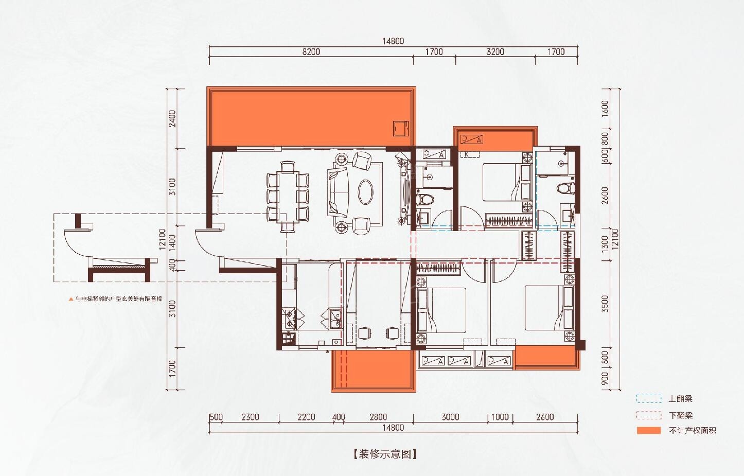 南宁融创九熙府4室2厅2卫户型图-南宁楼盘网