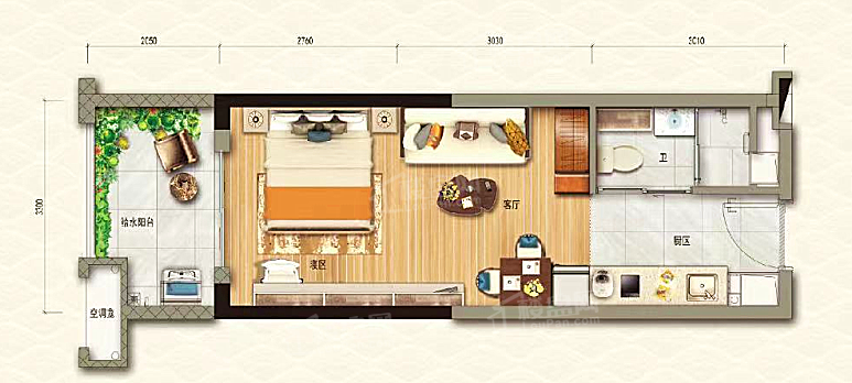 碧桂园凤凰半岛户型图公寓44㎡111