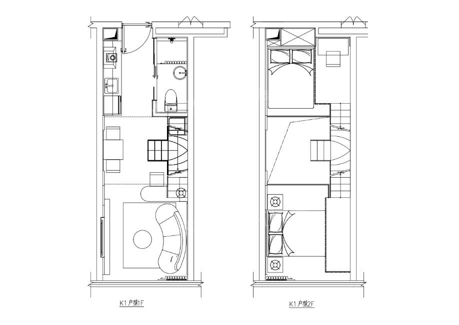 LOFT公寓K1户型-37㎡