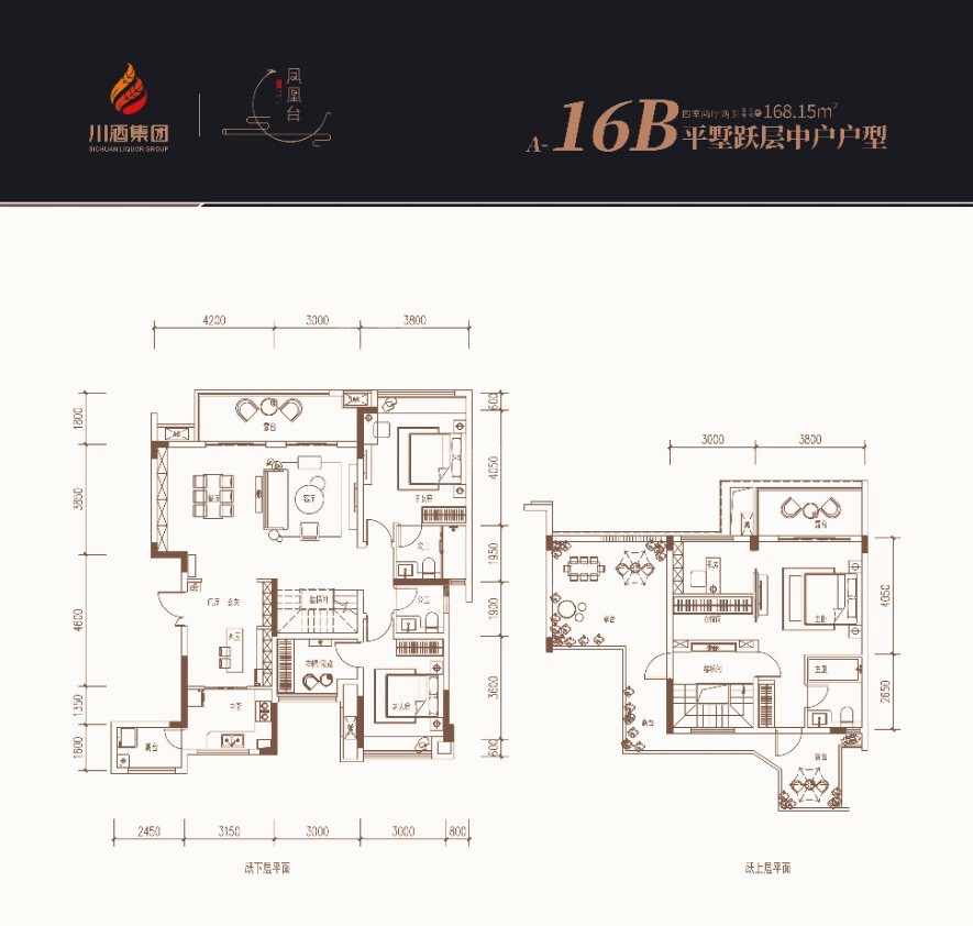 南充龙湾凤凰台4室2厅2卫户型图-南充楼盘网