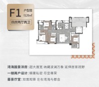 建发缦玥长滩F1户型约129㎡