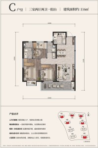 3室2厅2卫约116平