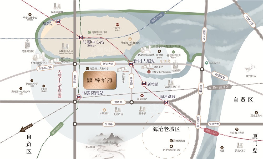 联发臻华府位置图