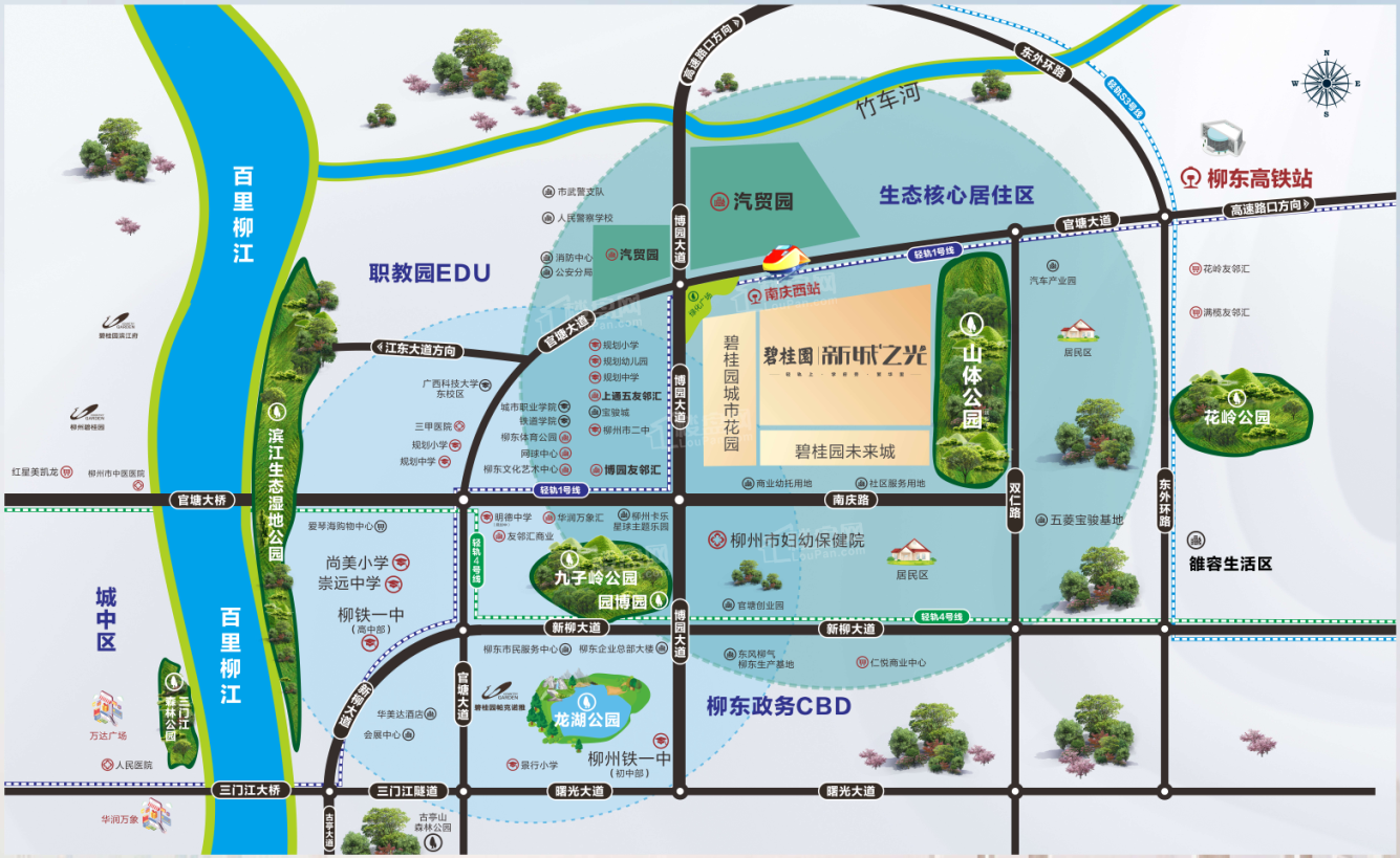 碧桂园新城之光区位交通图