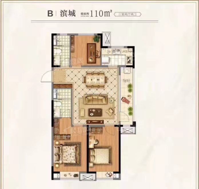 即墨即墨青特城4室2厅2卫户型图-即墨楼盘网