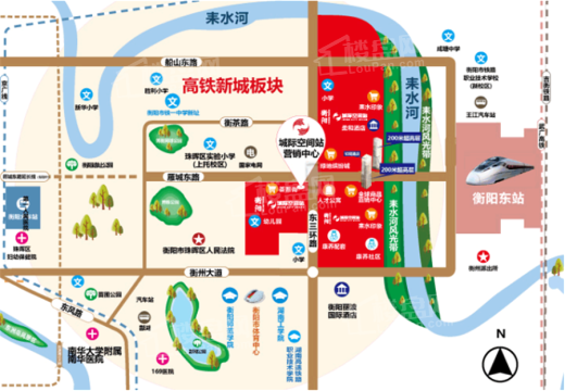 绿地衡阳城际空间站位置图