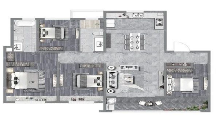 太仓大发熙悦澜庭3室2厅2卫户型图-太仓楼盘网