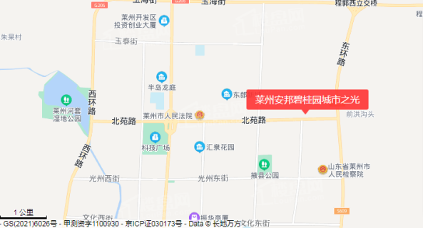 莱州安邦碧桂园城市之光位置图