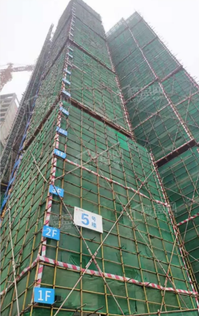 5号楼 主体封顶 砌体2-22层施工完成（2021.12.30摄）