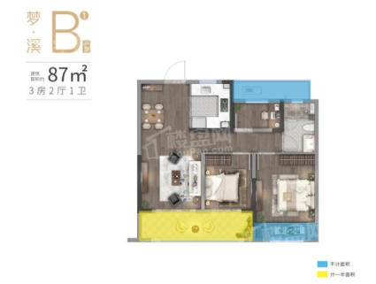 B1户型87平